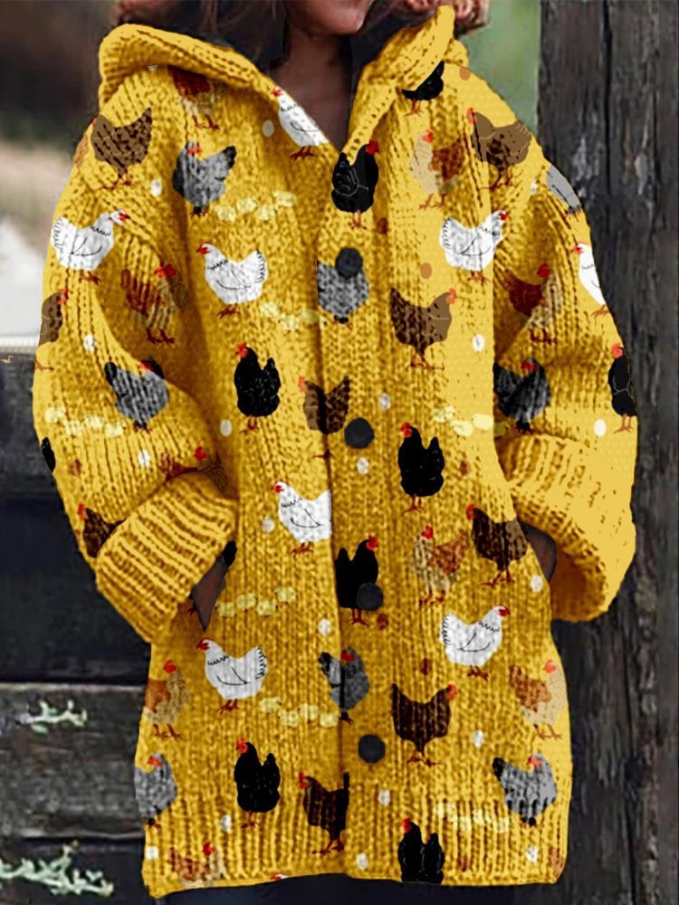 Manteau à Capuche Motif Félin