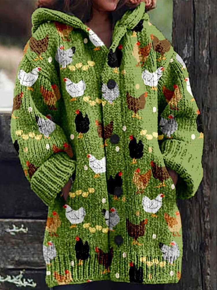 Manteau à Capuche Motif Félin