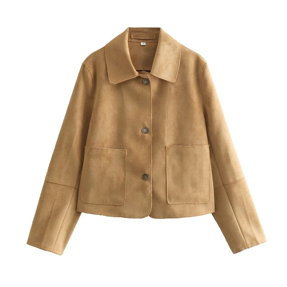 Manteau De Veste En Tissu Suédé