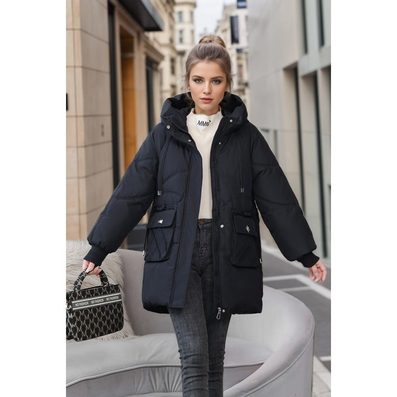 Manteau Hivernal à Capuche avec Poches