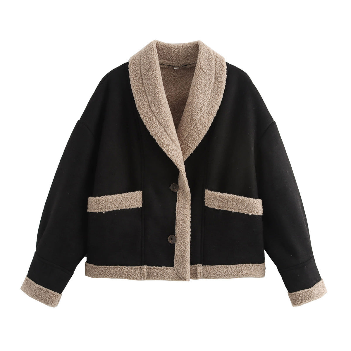 Manteau en laine à revers