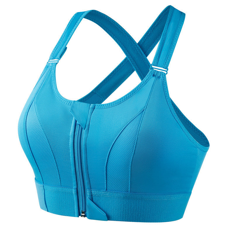 Brassière de sport zippée à l'avant et réglable