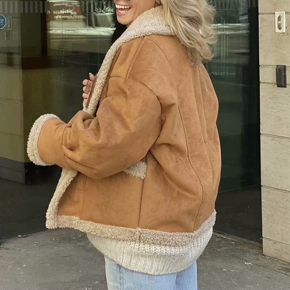Manteau en laine à revers