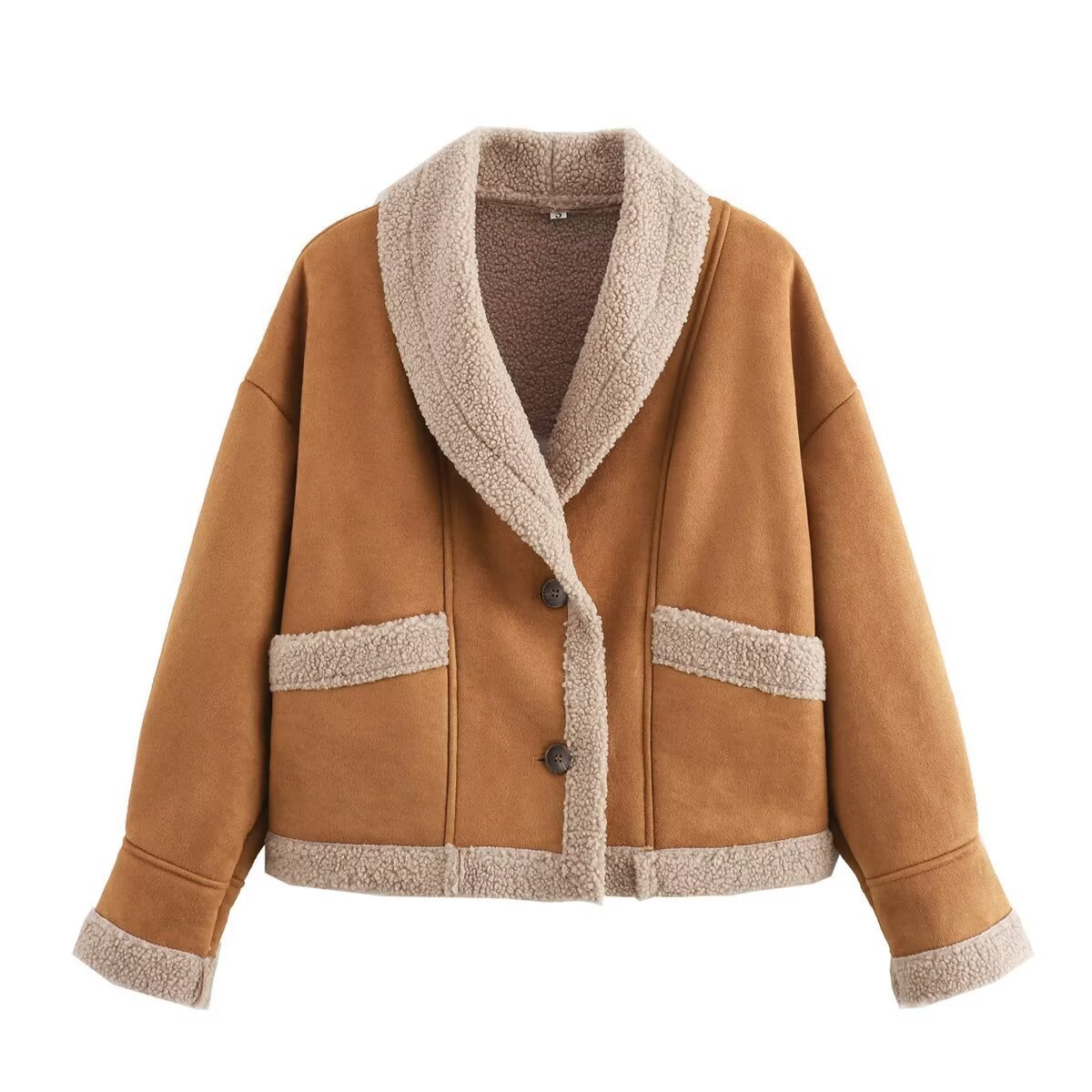 Manteau en laine à revers