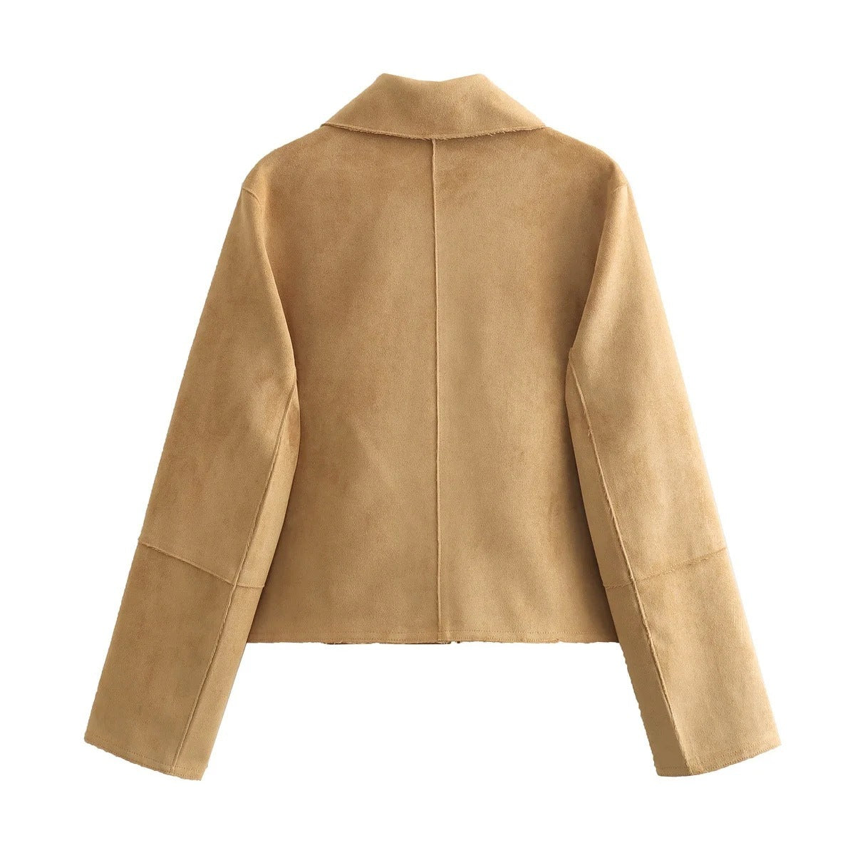 Manteau De Veste En Tissu Suédé
