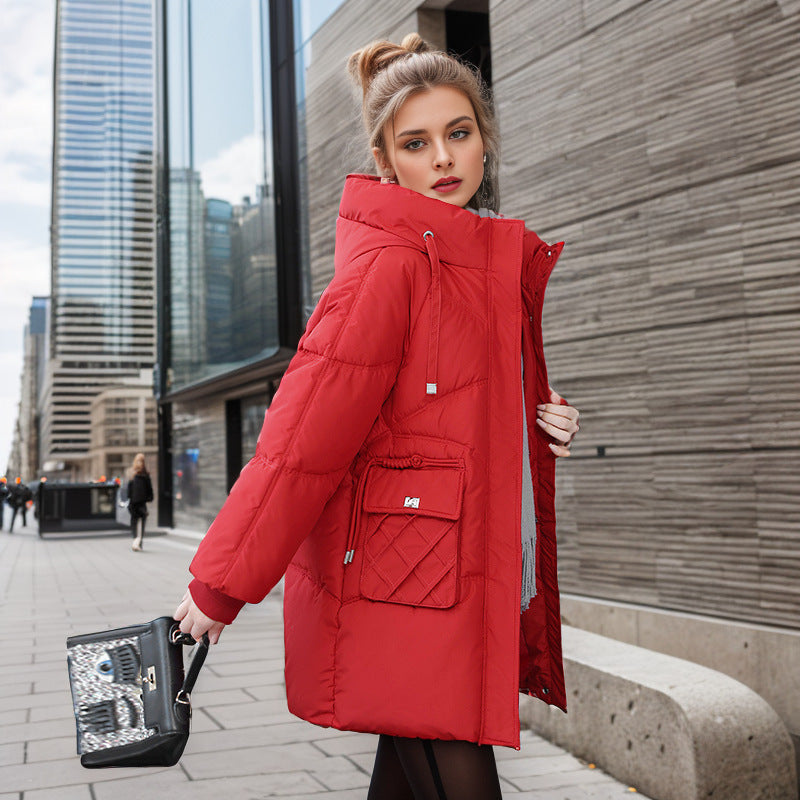 Manteau Hivernal à Capuche avec Poches