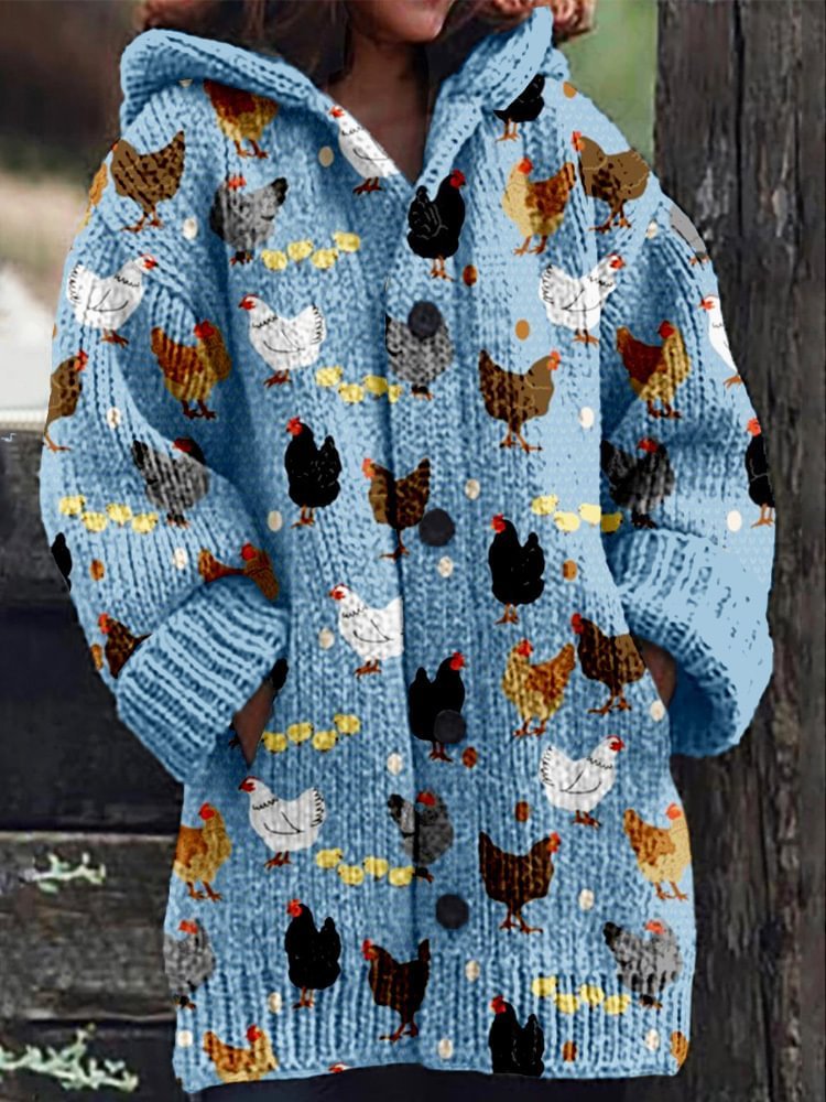 Manteau à Capuche Motif Félin