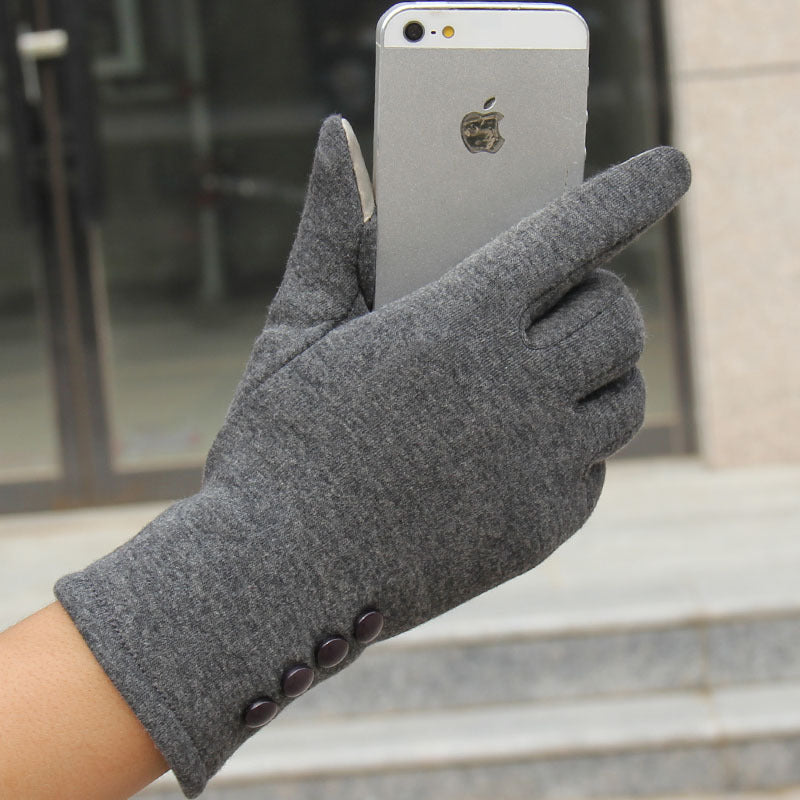 Gants Tactiles en Cachemire Non-inversé pour Femmes