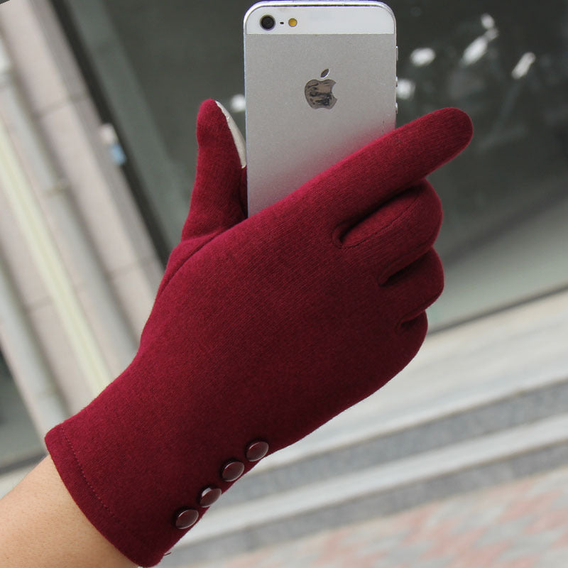 Gants Tactiles en Cachemire Non-inversé pour Femmes