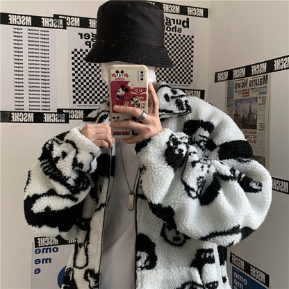 Manteau D'hiver En Laine Imprimé Drôle Et Mignon