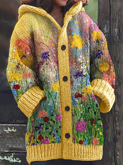 Manteau à Capuche Motif Félin