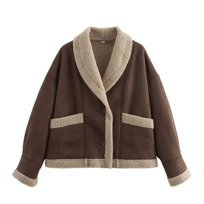 Manteau en laine à revers