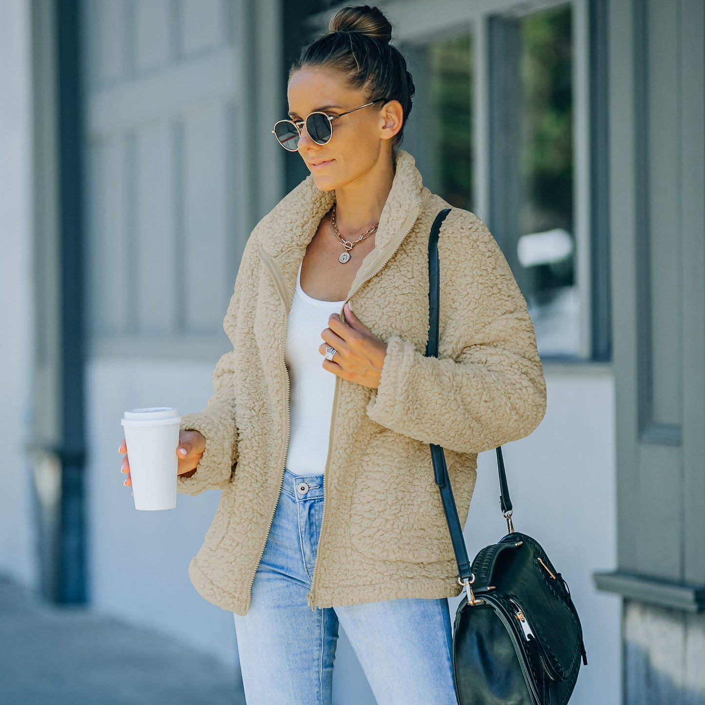 Veste Chaude En Peluche à La Mode