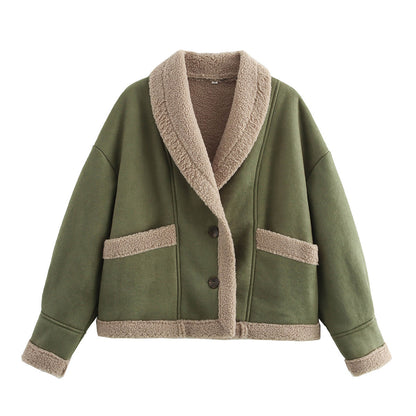Manteau en laine à revers