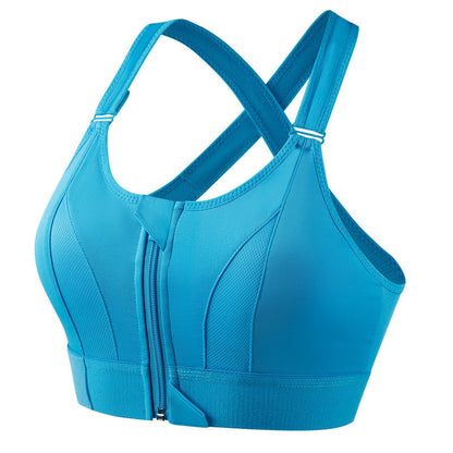 Brassière de sport zippée à l'avant et réglable