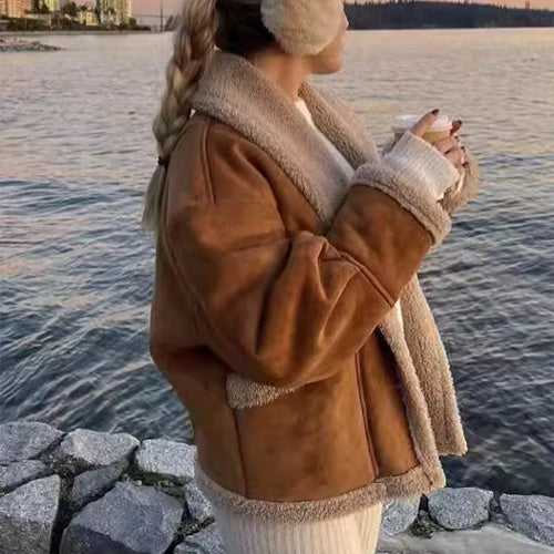 Manteau en laine à revers