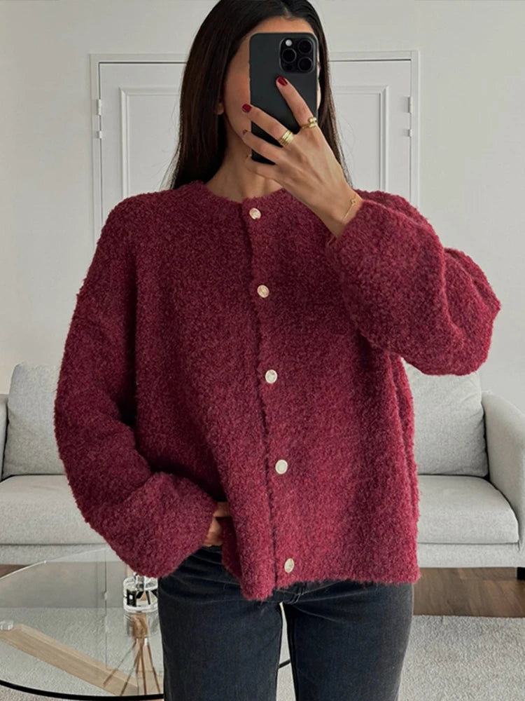 cardigan rouge